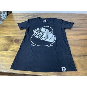 Johnny Cupcakes Womens Graphic T-Shirt Black Size XL Big Kid Tee